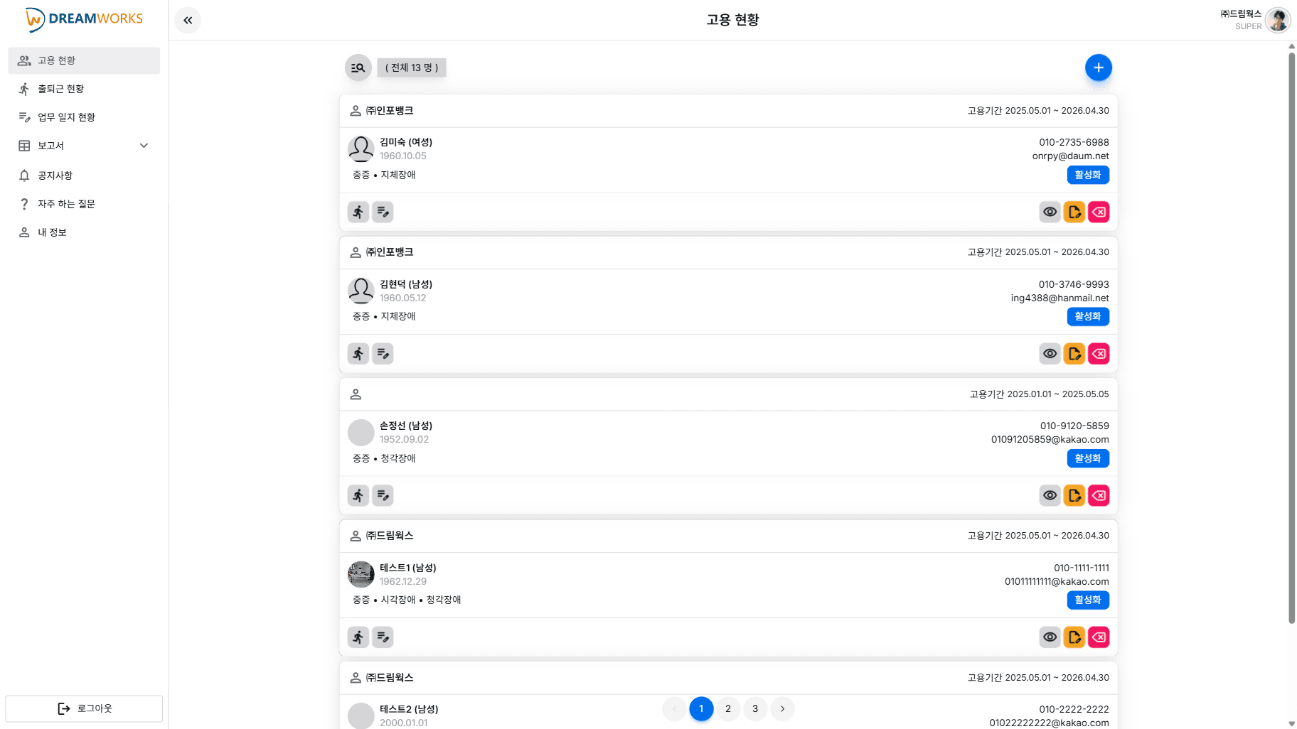 고용 현황 대시보드